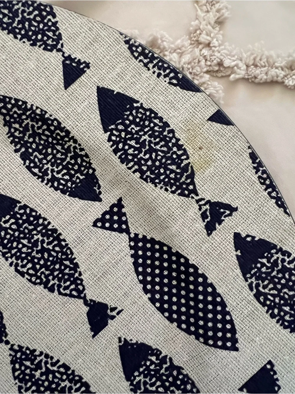 Pier 1 Imports navy blue and white Fish Charger Plates set of 6 12.75” diameter